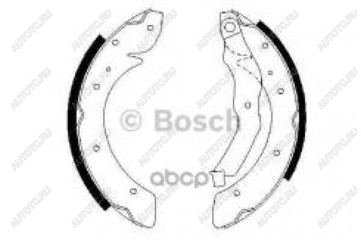 2 599 р. Колодки тормозные задние (4шт.) барабанные (203х38мм) BOSCH Renault Laguna X56 лифтбэк дорестайлинг (1993-1998)  с доставкой в г. Самара