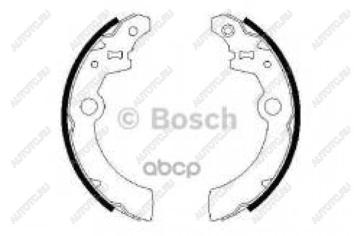 2 599 р. Колодки тормозные задние барабанные (4шт.) BOSCH Toyota Corolla E150 седан дорестайлинг (2006-2010)  с доставкой в г. Самара