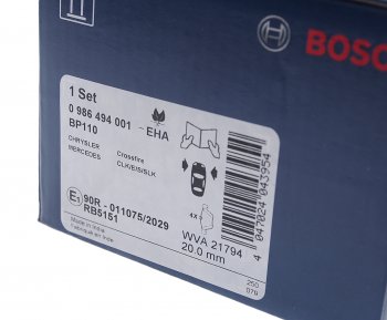3 169 р. Колодки тормозные передние (4шт.) BOSCH Mercedes-Benz E-Class W210 седан рестайлинг (1999-2002)  с доставкой в г. Самара. Увеличить фотографию 3