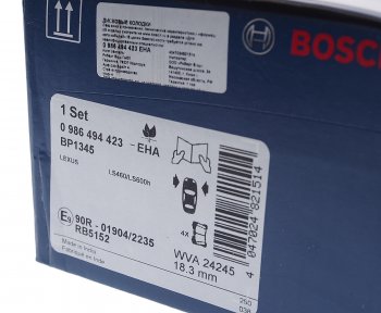 3 369 р. Колодки тормозные (4шт.) BOSCH Lexus LS460 XF40 дорестайлинг (2006-2009)  с доставкой в г. Самара. Увеличить фотографию 3