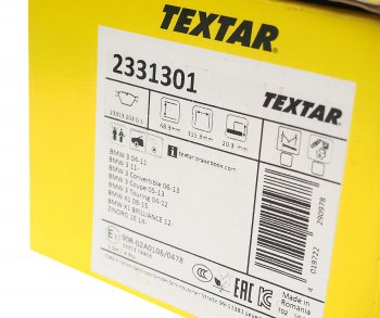 6 449 р. Колодки тормозные передние (4шт.) TEXTAR BMW 3 серия E92 купе дорестайлинг (2005-2010)  с доставкой в г. Самара. Увеличить фотографию 3