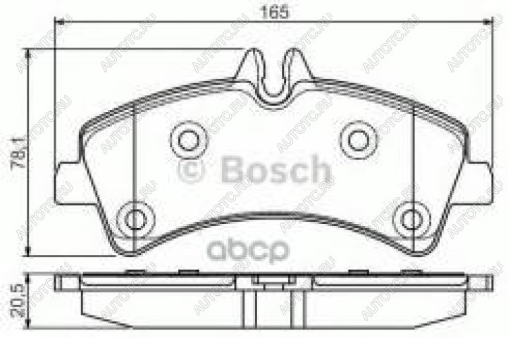 3 799 р. Колодки тормозные задние (4шт.) BOSCH Mercedes-Benz Sprinter W905 рестайлинг (2000-2006)  с доставкой в г. Самара