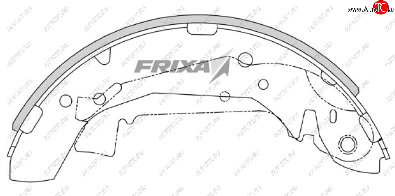 879 р. Колодки тормозные задние барабанные (4шт.) HANKOOK FRIXA Hyundai Elantra J1 седан (1990-1995)  с доставкой в г. Самара