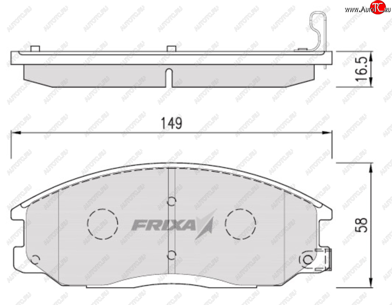 1 379 р. Колодки тормозные передние (4шт.) HANKOOK FRIXA Hyundai Santa Fe SM (2000-2012)  с доставкой в г. Самара