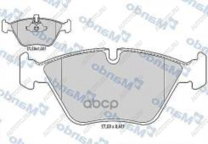 2 599 р. Колодки тормозные передние (4шт.) MANDO BMW 5 серия E60 седан дорестайлинг (2003-2007)  с доставкой в г. Самара