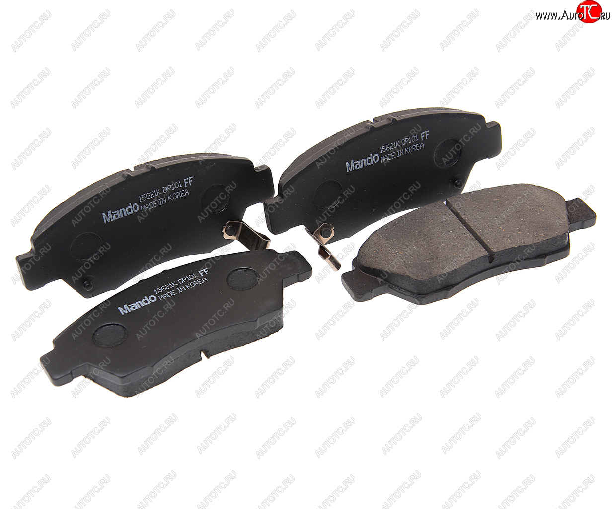 1 199 р. Колодки тормозные передние (4шт.) MANDO Honda City GM2,GM3 доресталинг (2008-2011)  с доставкой в г. Самара