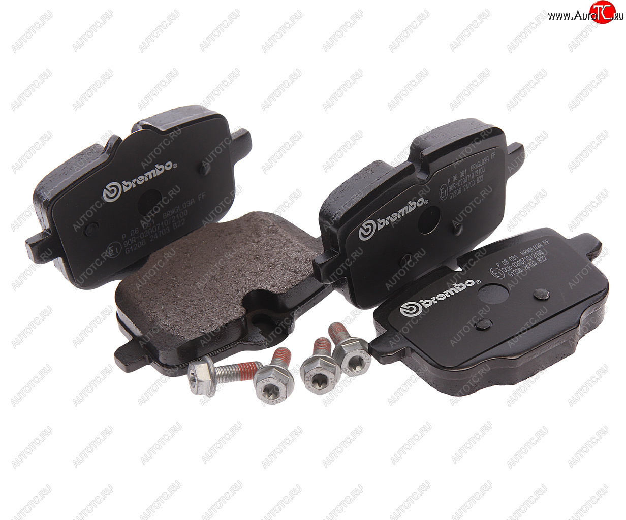 5 649 р. Колодки тормозные задние (4шт.) BREMBO BMW 5 серия F10 седан дорестайлинг (2009-2013)  с доставкой в г. Самара