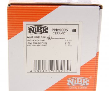 3 899 р. Колодки тормозные передние (4шт.) NIBK Mazda 3/Axela BP хэтчбэк (2019-2025)  с доставкой в г. Самара. Увеличить фотографию 4