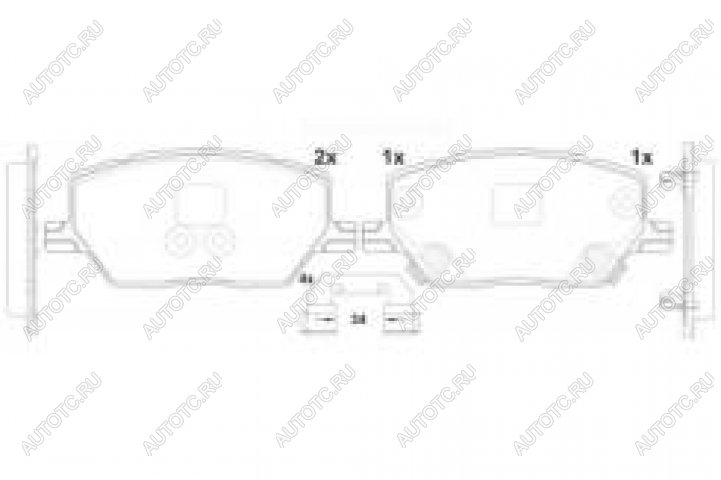 5 299 р. Колодки тормозные передние (4шт.) NIBK Jeep Renegade 1 BU дорестайлинг (2014-2020)  с доставкой в г. Самара