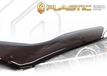 3 099 р. Дефлектор капота CA-Plastic exclusive Mitsubishi Outlander GF 3-ий рестайлинг (2018-2022) (серия Classic полупрозрачный)  с доставкой в г. Самара. Увеличить фотографию 2