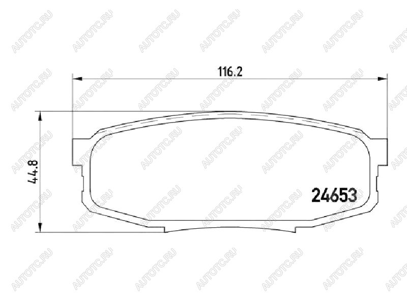 3 499 р. Колодки тормозные задние BAIKOR Toyota Sequoia XK80 (2022-2025)  с доставкой в г. Самара