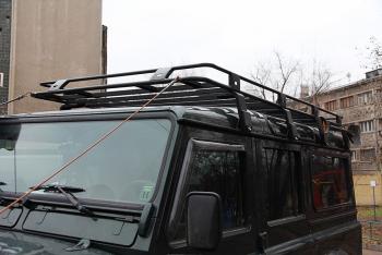 33 999 р. Багажник экспедиционный РИФ для Land Rover Defender 1350x1900 мм  rifdef-roof1900-stop  с доставкой в г. Самара. Увеличить фотографию 3