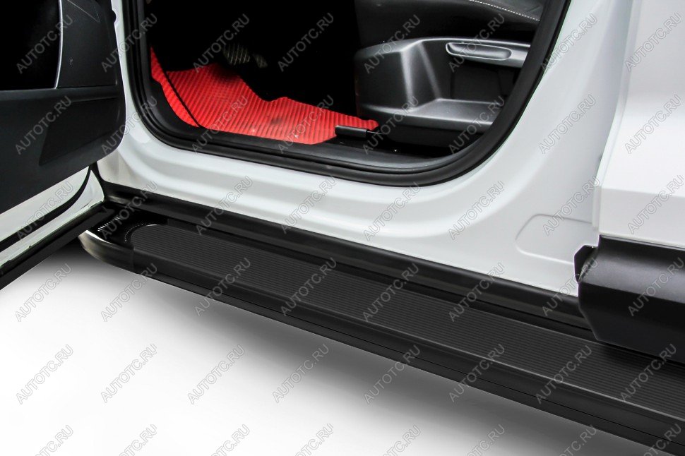 16 799 р. Пороги алюминиевые Optima SLITKOFF Toyota RAV4 XA30 5 дв. 1-ый рестайлинг (2008-2010) (Black)  с доставкой в г. Самара