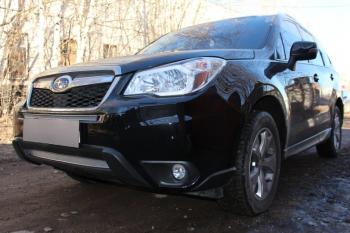 3 599 р. Защита радиатора (низ) Стрелка11 PREMIUM Subaru Forester SJ дорестайлинг (2012-2016) (хром)  с доставкой в г. Самара. Увеличить фотографию 2