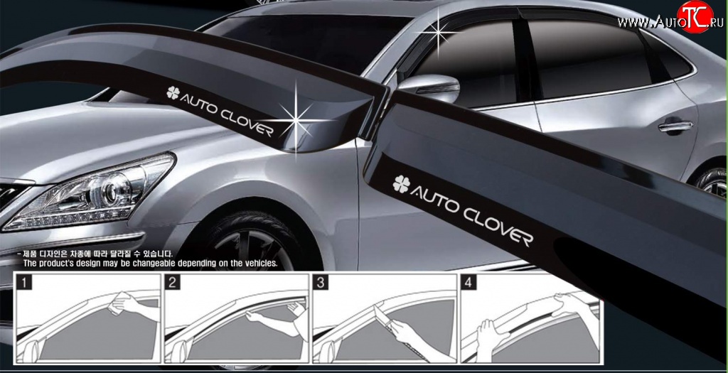 999 р. Дефлектора окон Avtoclover Renault Fluence дорестайлинг (2010-2012)  с доставкой в г. Самара
