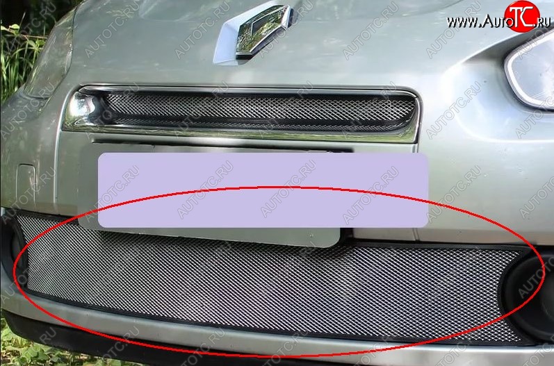 1 539 р. Нижняя решётка в воздуховод автомобиля Russtal (хром) Renault Fluence дорестайлинг (2010-2012)  с доставкой в г. Самара