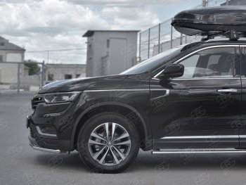 14 999 р. Защита переднего бампера (Ø42 мм, нержавейка) SLITKOFF Renault Koleos 2 (2016-2025)  с доставкой в г. Самара. Увеличить фотографию 4
