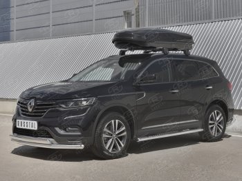 16 099 р. Защита переднего бампера (2 трубы Ø63 и 75х42 мм, нержавейка) Russtal Renault Koleos 2 (2016-2025)  с доставкой в г. Самара. Увеличить фотографию 3