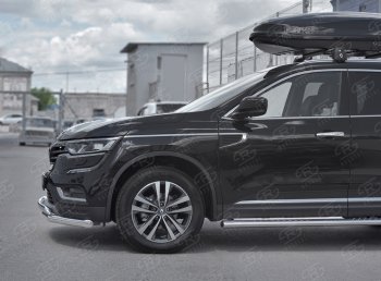 16 099 р. Защита переднего бампера (2 трубы Ø63 и 75х42 мм, нержавейка) Russtal Renault Koleos 2 (2016-2025)  с доставкой в г. Самара. Увеличить фотографию 4