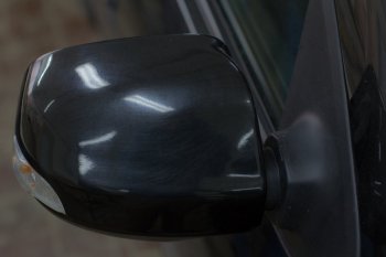 889 р. Накладки на зеркала Артформ (в цвет автомобиля, под повторитель) Renault Logan 2 дорестайлинг (2014-2018)  с доставкой в г. Самара. Увеличить фотографию 3