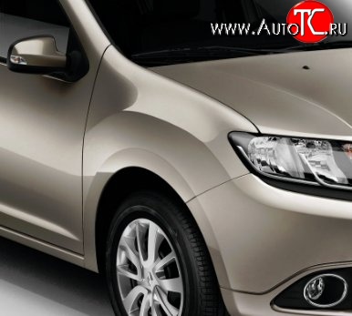 6 949 р. Переднее правое крыло (без отв. под повторитель) Стандартное Renault Logan 2 дорестайлинг (2014-2018) (Окрашенное)  с доставкой в г. Самара