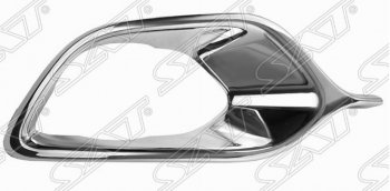 799 р. Правая хромированная вставка в рамку противотуманной фары SAT  Renault Logan  2 (2014-2018) дорестайлинг  с доставкой в г. Самара. Увеличить фотографию 1