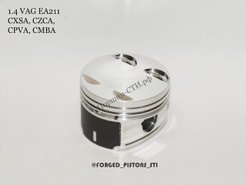 18 599 р. Поршни (VolksWagen 1,4tsi CXSA, CZCA, CPVA, CMBA EA211 под палец 19/47мм) СТИ  Audi A3 ( 8VS седан,  8VA хэтчбэк 5 дв.,  8V1) (2012-2016), Seat Leon ( 5F хэтчбэк 5 дв.,  5F) (2012-2016), Volkswagen Golf  7 (2012-2017) (диаметр 74.5 мм под серийные кольца 1,2/1,2/2,0 мм)  с доставкой в г. Самара. Увеличить фотографию 4