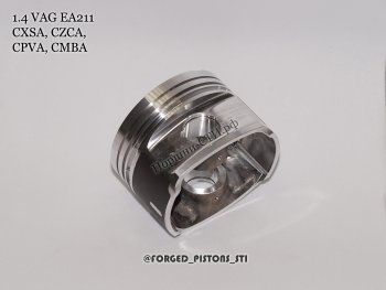 18 599 р. Поршни (VolksWagen 1,4tsi CXSA, CZCA, CPVA, CMBA EA211 под палец 19/47мм) СТИ  Audi A3 ( 8VS седан,  8VA хэтчбэк 5 дв.,  8V1) (2012-2016), Seat Leon ( 5F хэтчбэк 5 дв.,  5F) (2012-2016), Volkswagen Golf  7 (2012-2017) (диаметр 74.5 мм под серийные кольца 1,2/1,2/2,0 мм)  с доставкой в г. Самара. Увеличить фотографию 6