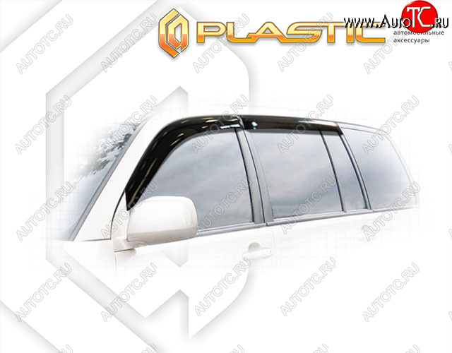2 199 р. Дефлектора окон CA-Plastic Toyota Kluger XU20 рестайлинг (2003-2007) (Classic полупрозрачный, Без хром. молдинга, Крепление только на скотч)  с доставкой в г. Самара