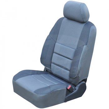 3 999 р. Чехлы сидений (экокожа-жаккард, Titanium Тrend Sport) Петров А10  Ford Focus  3 (2010-2019) универсал дорестайлинг, хэтчбэк дорестайлинг, седан дорестайлинг, седан рестайлинг, универсал рестайлинг, хэтчбэк рестайлинг (Серый)  с доставкой в г. Самара. Увеличить фотографию 2