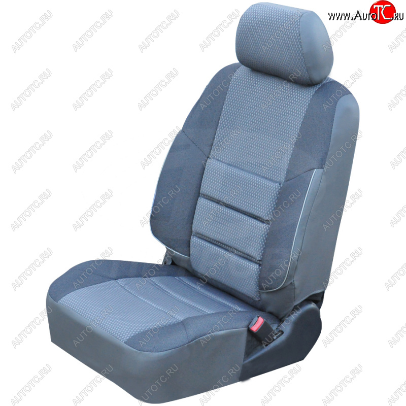 4 799 р. Чехлы сидений (экокожа-жаккард) Петров А10  Hyundai Accent  2 LC (1999-2012) седан дорестайлинг (ТагАЗ) (Серый)  с доставкой в г. Самара