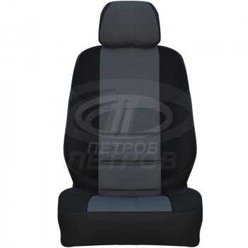 3 999 р. Чехлы (экокожа/жаккард) ПЕТРОВ A10 Skoda Fabia Mk1 седан рестайлинг (2004-2008) (черный)  с доставкой в г. Самара. Увеличить фотографию 2