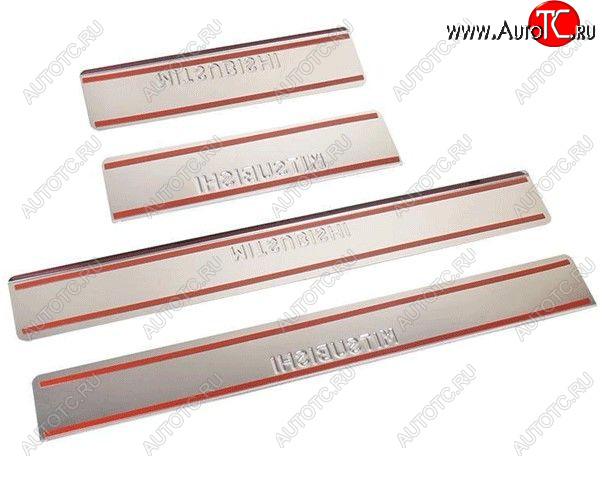 1 049 р.     Накладки на пороги MITSUBISHI ASX 2013 Штамп  mtl10-npld3  с доставкой в г. Самара