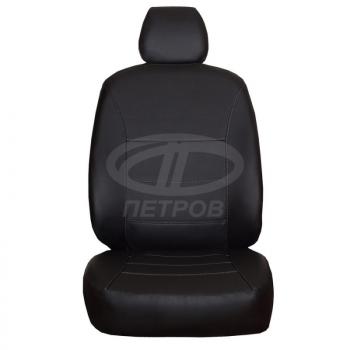 5 699 р. Чехлы на сиденья ПЕТРОВ Орегон (экокожа)  Skoda Fabia  Mk2 (2007-2014) универсал дорестайлинг, хэтчбэк дорестайлинг, универсал рестайлинг, хэтчбэк рестайлинг (черный)  с доставкой в г. Самара. Увеличить фотографию 2