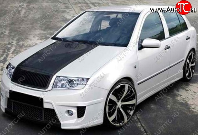 7 749 р. Передний бампер CT Skoda Fabia Mk1 седан рестайлинг (2004-2008) (Неокрашенный)  с доставкой в г. Самара