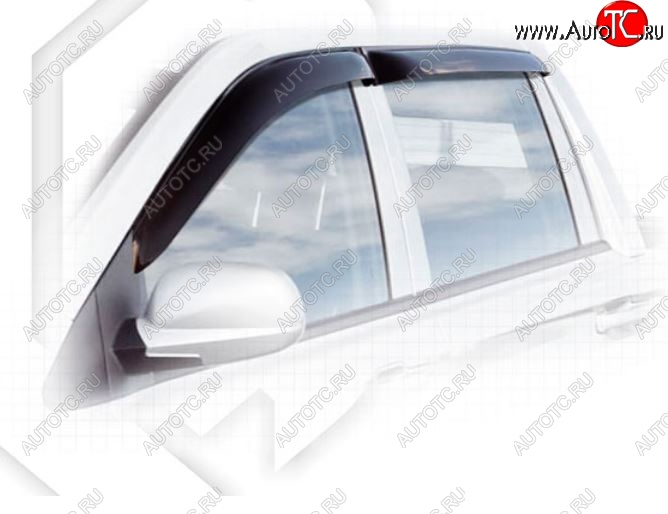 2 199 р. Дефлектора окон CA-Plastic SSANGYONG Actyon Sport (2006-2011) (Classic полупрозрачный, Без хром.молдинга)  с доставкой в г. Самара