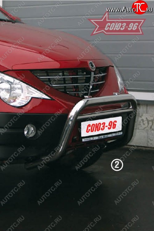 10 799 р. Защита переднего бампера Souz-96 (d60) SSANGYONG Actyon Sport (2006-2011)  с доставкой в г. Самара