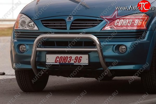 10 844 р. Защита переднего бампера Souz-96 (d60) SSANGYONG Kyron дорестайлинг (2005-2007)  с доставкой в г. Самара