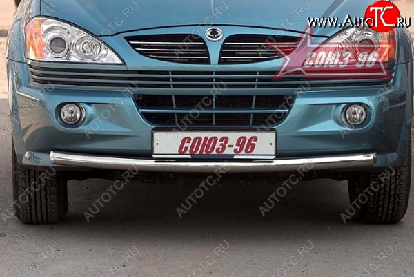 9 989 р. Защита переднего бампера одинарная Souz-96 (d60) SSANGYONG Kyron дорестайлинг (2005-2007)  с доставкой в г. Самара