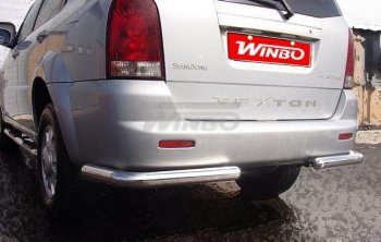 4 499 р. Защита заднего бампера WINBO (нержавейка)  SSANGYONG Rexton  Y200 (2001-2006)  с доставкой в г. Самара. Увеличить фотографию 2
