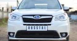 16 999 р. Одинарная защита переднего бампера диаметром 76 мм SLITKOFF Subaru Forester SJ дорестайлинг (2012-2016)  с доставкой в г. Самара. Увеличить фотографию 2