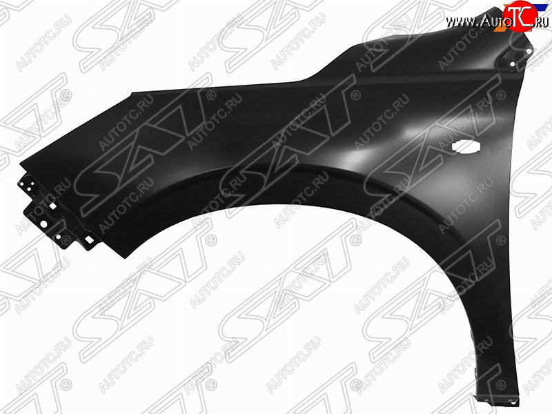 6 740 р. Левое крыло переднее SAT Subaru Forester SJ дорестайлинг (2012-2016) (С отверстием под повторитель, Неокрашенное)  с доставкой в г. Самара