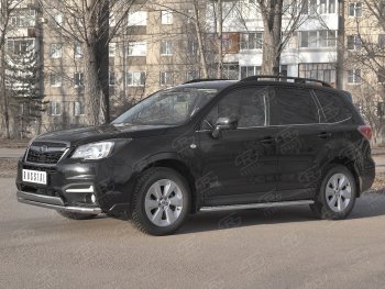 18 549 р. Защита переднего бампера (2 трубы Ø63 и 75х42 мм, нержавейка) Russtal Subaru Forester SJ рестайлинг (2016-2019)  с доставкой в г. Самара. Увеличить фотографию 4