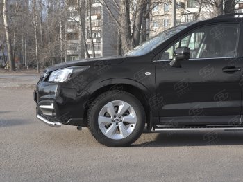 18 849 р. Защита переднего бампера SLITKOFF d63 волна Subaru Forester SJ рестайлинг (2016-2019)  с доставкой в г. Самара. Увеличить фотографию 3