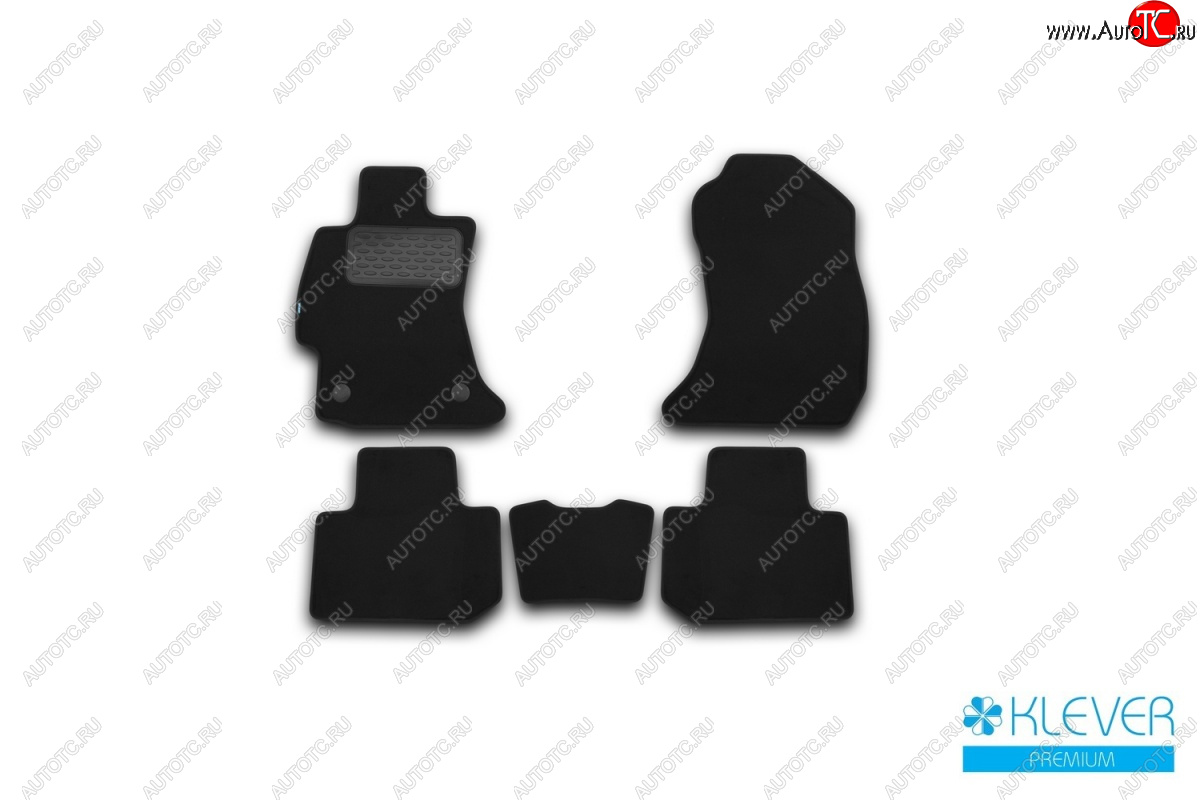 143 р. Текстильные коврики салона Klever Premium Subaru Forester SH (2008-2013) (Черные)  с доставкой в г. Самара