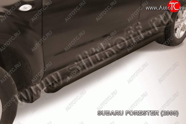 9 899 р. Защита порогов Slitkoff Subaru Forester SH (2008-2013) (Цвет: серебристый)  с доставкой в г. Самара