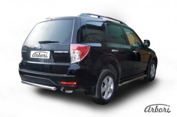8 999 р. Защита заднего бампера Arbori Subaru Forester SH (2008-2013)  с доставкой в г. Самара. Увеличить фотографию 2