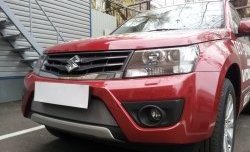 1 539 р. Сетка на бампер Russtal (хром) Suzuki Grand Vitara JT 5 дверей 2-ой рестайлинг (2012-2016)  с доставкой в г. Самара. Увеличить фотографию 3