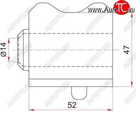 222 р. Правая резиновая втулка переднего стабилизатора (D=23) SAT Toyota Corolla E150 седан дорестайлинг (2006-2010)  с доставкой в г. Самара