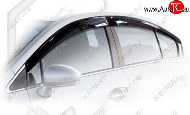 2 299 р. Дефлектора окон CA-Plastic Toyota Avensis T270 седан 1-ый рестайлинг (2011-2015) (Classic полупрозрачный)  с доставкой в г. Самара